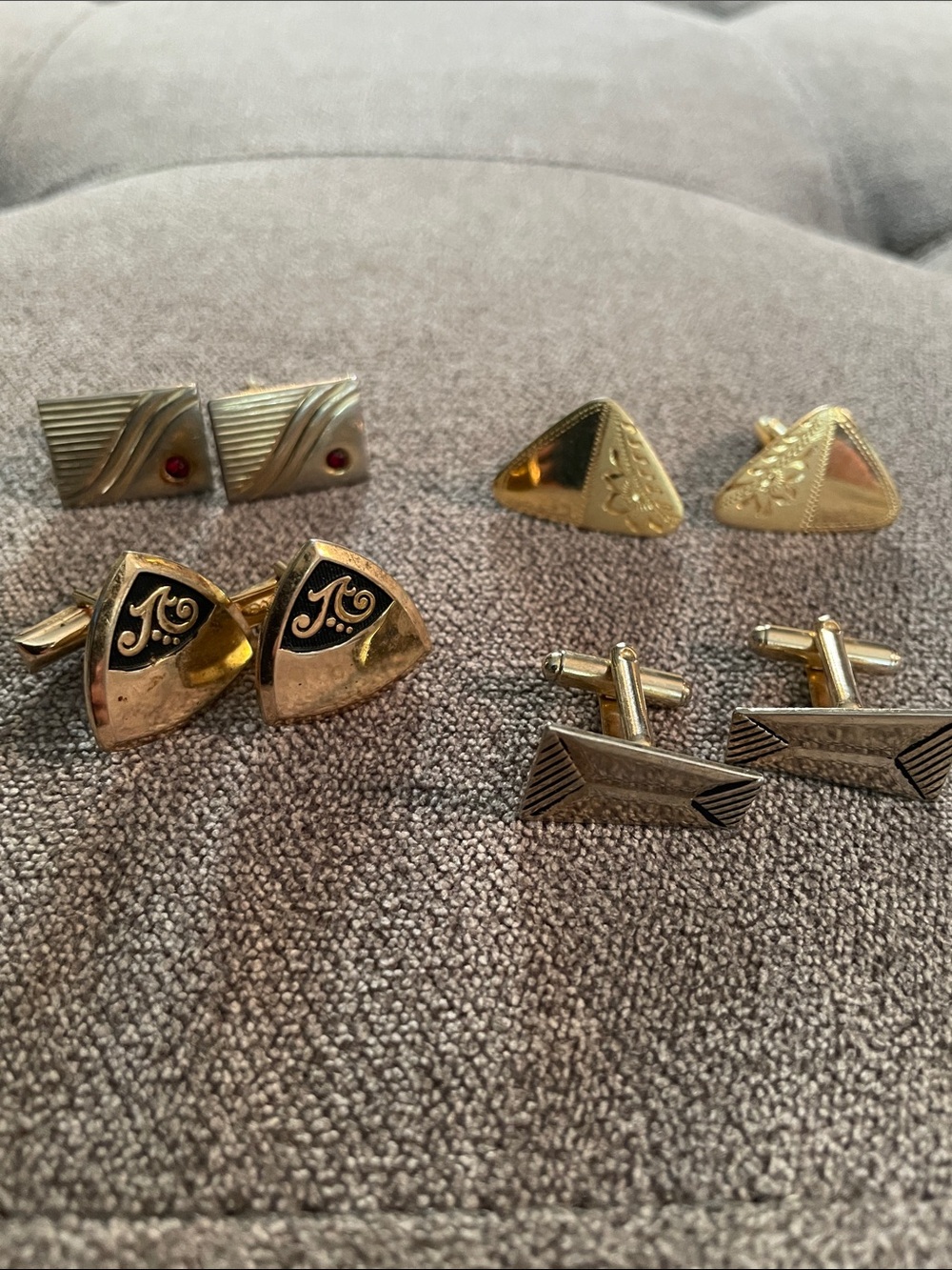 Gold-Tone Men's Cufflink Set